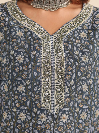 Utsav Wamika Set Of Silk Kurta Pants Dupatta