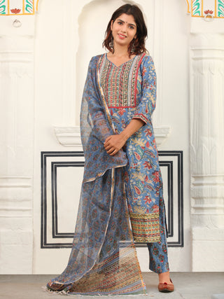 Jashn Aaliyah Set Of Kurta Pants Dupatta