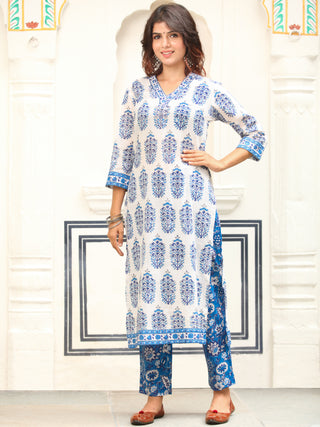 Jashn Neelakshi Set Of Kurta Pants Dupatta