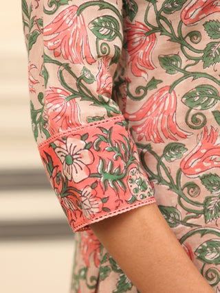 Jashn Aadhya Set Of Kurta Salwar Pants Kota Dupatta