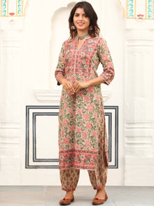 Jashn Vrinda Set Of Kurta Salwar Pants Kota Dupatta