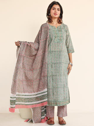 Jashn Ragini Set Of Kurta Pants Dupatta