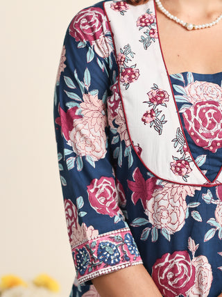 Jashn Falguni Set Of Kurta Pants Kota Doria Dupatta