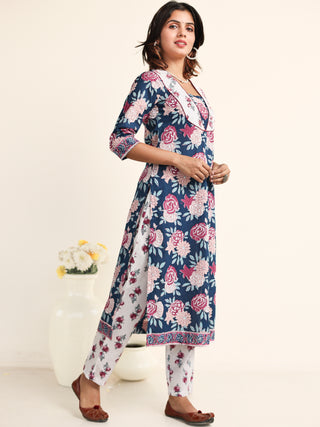 Jashn Falguni Set Of Kurta Pants Kota Doria Dupatta