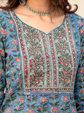 Megha Samah Set Of Kurta Pant Kota Dupatta