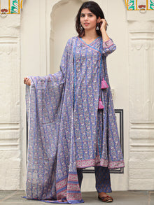 Jashn Fariyaad Set Of Angrakha Kurta Pants Dupatta