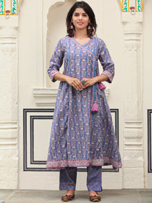 Jashn Fariyaad Set Of Angrakha Kurta Pants Dupatta