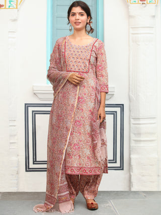 Jashn Nalini Set Of Kurta Pants Dupatta