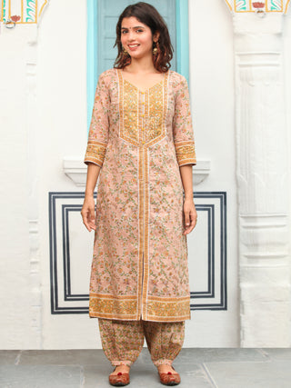 Jashn Bella Set Of Kurta Pants Kota Doria Dupatta