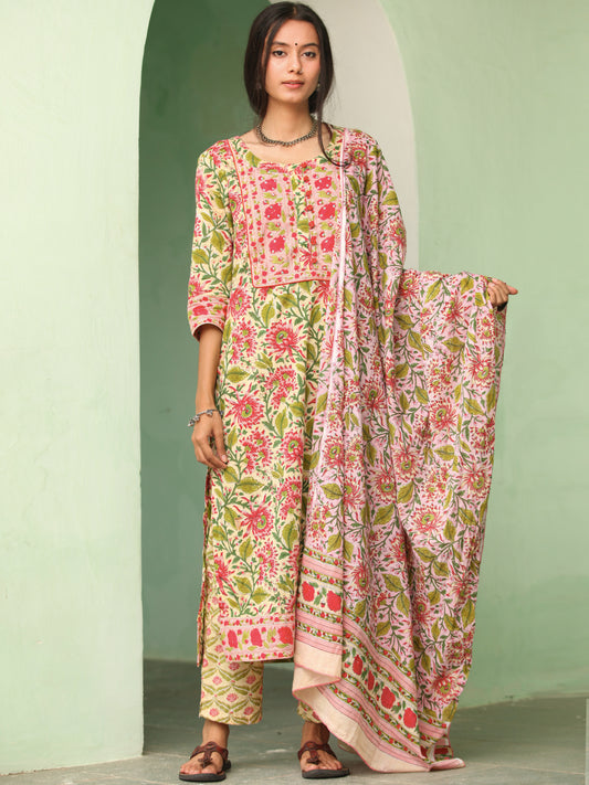 Jashn Mizaz Set Of Kurta Pants Dupatta