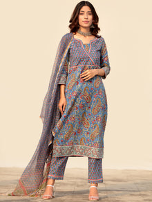 Megha Falak Set Of Kurta Pant Kota Dupatta