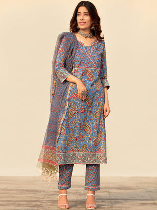 Megha Falak Set Of Kurta Pant Kota Dupatta