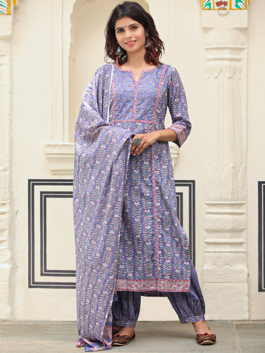 Jashn Noor Set Of Kurta Salwar Pants Dupatta