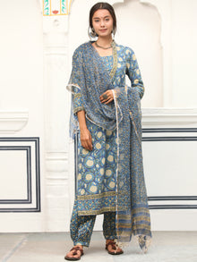 Jashn Apsara Set Of Kurta Pants Kota Doria Dupatta