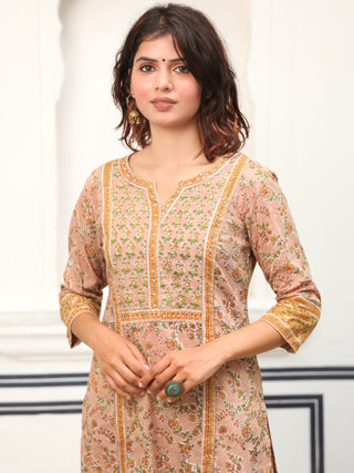 Jashn Vani Set Of Kurta Pants Kota Doria Dupatta