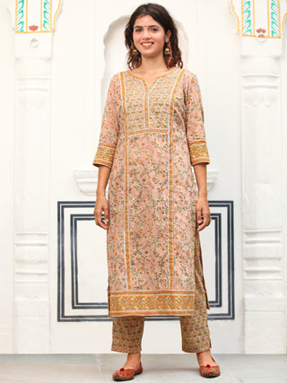 Jashn Vani Set Of Kurta Pants Kota Doria Dupatta