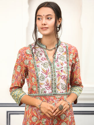 Jashn Maira Set Of Kurta Pants Kota Doria Dupatta