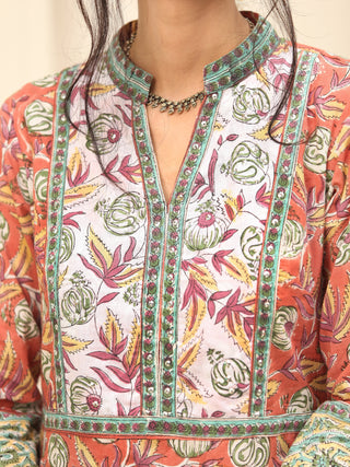 Jashn Maira Set Of Kurta Pants Kota Doria Dupatta