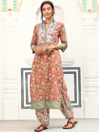 Jashn Maira Set Of Kurta Pants Kota Doria Dupatta