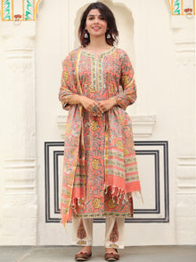 Jashn Taj Set Of Kurta Pants Dupatta