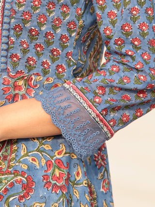 Megha Fiza Set Of Kurta Palazzo Kota Dupatta