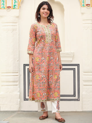 Jashn Taj Set Of Kurta Pants Dupatta