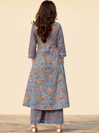 Megha Fiza Set Of Kurta Palazzo Kota Dupatta