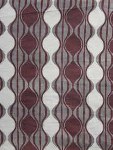 Kashish Ivory Brown Hand Block Printed Cotton Fabric Per Meter - F001F876