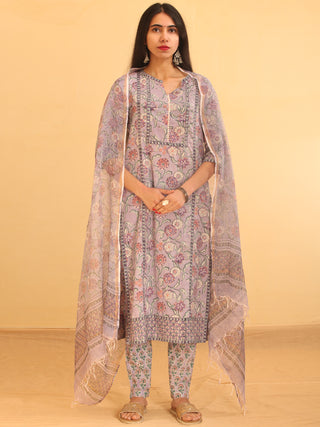 Utsav Sayma - Kurta Pants & Kota Doria Dupatta - KS24A2586D