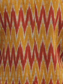 Rust Red Mustard Yellow Ivory Hand Woven Ikat Blazer