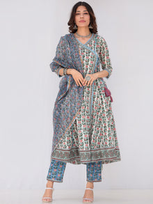 Megha Faghir Set Of Angrakha Kurta Pants Dupatta