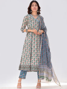 Megha Faghir Set Of Angrakha Kurta Pants Dupatta