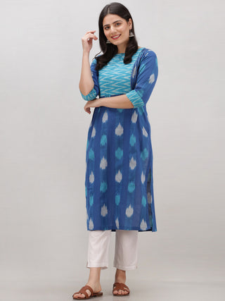 Tagai Azzure - Set of Ikat Kurta & Pants  - KS119A2436
