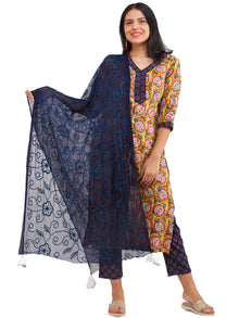 Bahaar Afia - Set of Kurta Pants & Dupatta - KS01A1375D