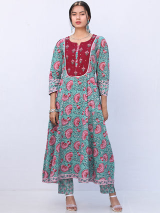 Gulal Dia Set Of Anarkali Pants Dupatta