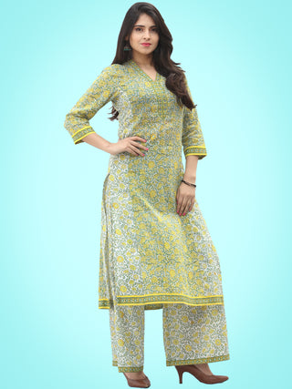 Rozana Daffodils Kurta Palazzo Set - KS01ASxxxx