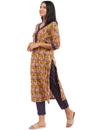 Bahaar Afia - Set of Kurta Pants & Dupatta - KS01A1375D
