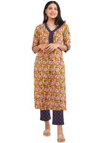Bahaar Afia - Set of Kurta Pants & Dupatta - KS01A1375D