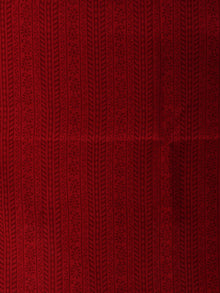 Magenta Black Red Bagh Hand Block Printed Cotton Suit-Salwar Fabric With Chiffon Dupatta (Set of 3) - SU01HB413