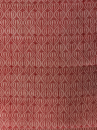 Off White Black Red Bagh Hand Block Printed Cotton Suit-Salwar Fabric With Cotton Dupatta (Set of 3) - SU01HB416
