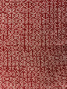 Off White Black Red Bagh Hand Block Printed Cotton Suit-Salwar Fabric With Cotton Dupatta (Set of 3) - SU01HB416