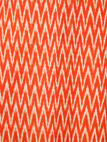 Rust Orange Beige Ikat long Cotton Kurta With Ajrakh Patch Work - K169F910