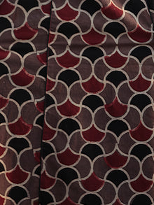 Light Brown Black Red Hand Printed Ajrakh Kurta With Kali - K58F1157