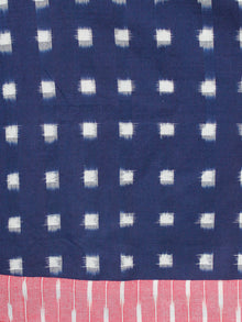Indigo White Pink Hand Woven Double Ikat Kurta & Pants - Set of 2 - SS01F1225