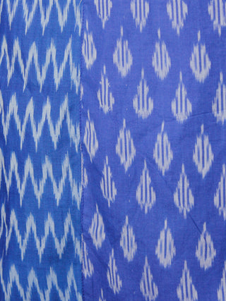 Blue Grey Silk Cotton Ikat Kurta & Pants (Set of 2)- SS01F1413