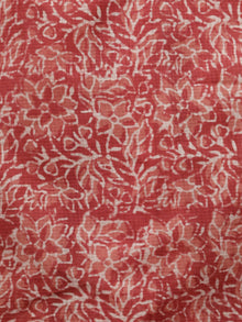 Onion Pink Ivory Hand Block Printed Kota Doria Saree in Natural Colors - S031702860