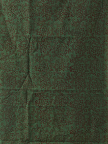 Maroon Hunter Green Bagh Hand Block Printed Cotton Suit-Salwar Fabric With Chiffon Dupatta (Set of 3) - SU01HB409