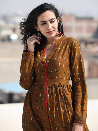 Tagai Irhaa - Set of Front Open Ikat Kurta & Pants  - kS118F665