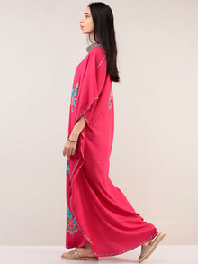 Coral Aari Embroidered Kashmere Free Size Kaftan  - K12K035