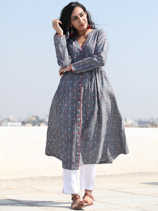 Tagai Iliana - Set of Front Open Ikat Kurta & Pants  - kS118662